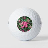 Balles De Golf Fleur sauvage de fleurs de chlipper rose (Devant)