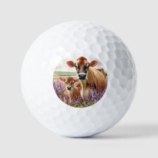 Balles De Golf Fleur sauvage Jersey Cow et Calf (Recto)