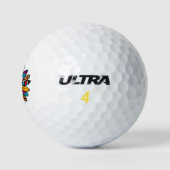 Balles De Golf Fleur vive des yeux mal grecs (Logo)