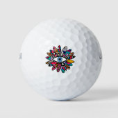 Balles De Golf Fleur vive des yeux mal grecs (Devant)