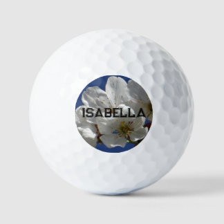 Balles De Golf Fleurs blanches mignonnes