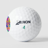 Balles De Golf Fleurs colorées (Logo)