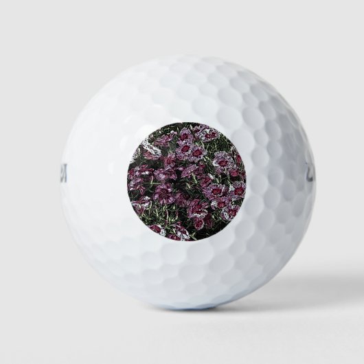 BALLES DE GOLF FLEURS DE DIANTHUS ROSE (Devant)