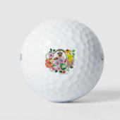 Balles De Golf Fleurs de hérisson mignonnes (Devant)