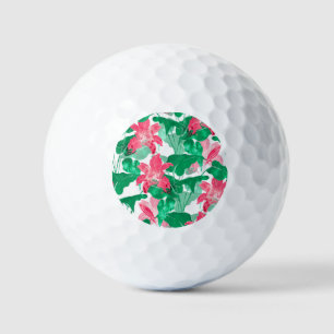 Balles De Golf Fleurs de la nature colorée Motif Feuille