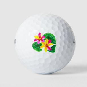 Balles De Golf Fleurs de la Plumeria tropicale