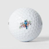 Balles De Golf Fleurs de printemps bleu Jay (Devant)