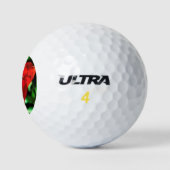 Balles De Golf Fleurs de tulipes rouges (Logo)