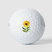 Balles De Golf Fleurs d'eau jaune de tournesol (Devant)