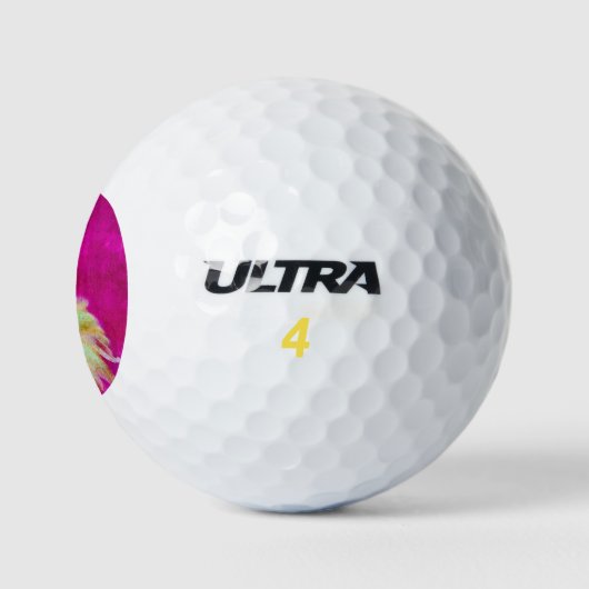 Balles De Golf Fleurs en rose (Logo)