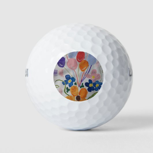 Balles De Golf Fleurs et ballons (Devant)