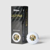 BALLES DE GOLF FLEURS JAUNES (Emballage)