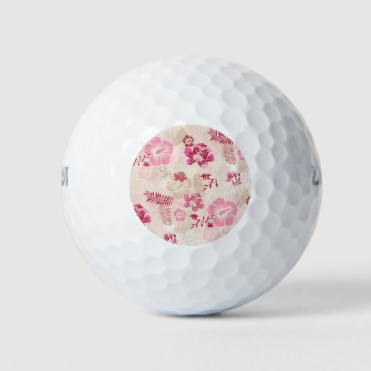 Balles De Golf Fleurs modernes roses mignonnes motif Haut basket (Devant)