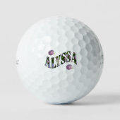 Balles De Golf Fleurs pour Alyssa, (Recto)