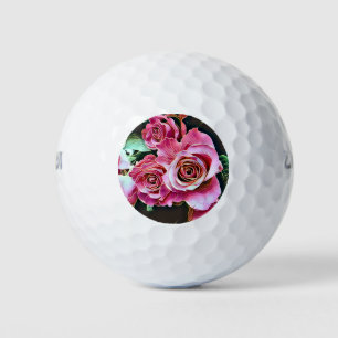 BALLES DE GOLF FLEURS ROSES ROSES ROSES ROSES