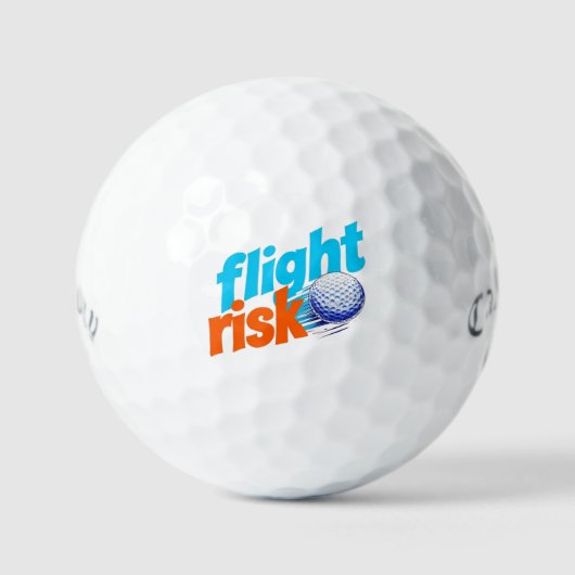 Balles De Golf Flight Risk Golf Ball - Bold Graphic Design (Recto)