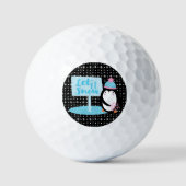 Balles De Golf Flocons Mignons  Manchot Noir Blanc   (Recto)