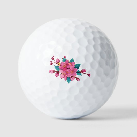 Balles De Golf Floraison de Sakura (Recto)