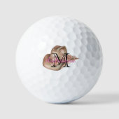 Balles De Golf Floral Cowgirl Hat Monogram (Recto)