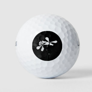 Balles De Golf floral noir et blanc minimal