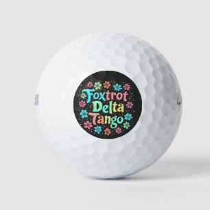 Balles De Golf Floral Subtle Anti Trump 8647 Anti Maga