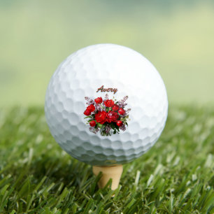 Balles de Golf Florales avec Nom/Initiales