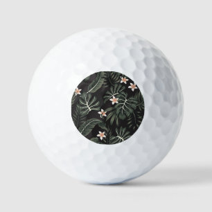 Balles De Golf Flore nocturne tropicale : Exotique Vintage.