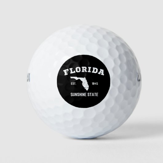 Balles De Golf Florida Est 1845 Sunshine State (Devant)
