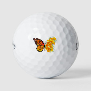 Balles De Golf Flower Butterfly with Yellow California Poppy