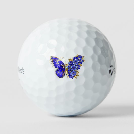 Balles De Golf Flower Sapphire Butterfly (Recto)