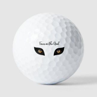 Balles De Golf Focus on the Goal - Intense Leopard Eyes Art
