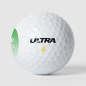 Balles De Golf Fond de couleur | Dégradé blanc et votre logo (Logo)