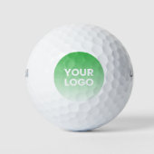 Balles De Golf Fond de couleur | Dégradé blanc et votre logo (Devant)