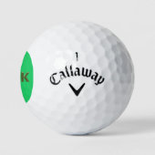 Balles de golf Fook vert Callaway Warbird 3 pk (Logo)