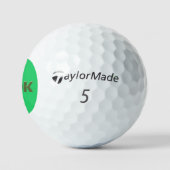Balles de golf Fook vert Taylor Made TP5 3 pk (Logo)