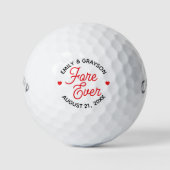 Balles De Golf Fore Ever Personnalisé Mariage (Devant)