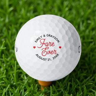 Balles De Golf Fore Ever Personnalisé Mariage