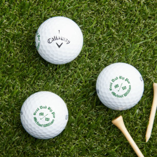 Balles De Golf Forest Green Best Papa By Par Fête des pères Golf