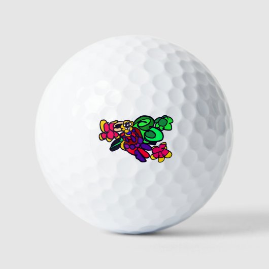 Balles De Golf Forêt de joie de perroquet (Recto)