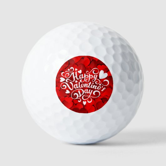 Balles De Golf Forme cardiaque Heureuse Sainte-Valentin-23803 (Recto)