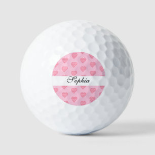 Balles De Golf Forme De Coeur Moderne Avec Points Personnalisés