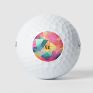 Balles De Golf Formes géométriques abstraites colorées ajouter un