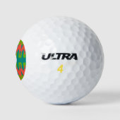Balles De Golf Formes sur un arrière - plan orange (Logo)