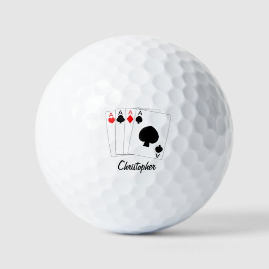 Balles De Golf Four Aces Design (Recto)