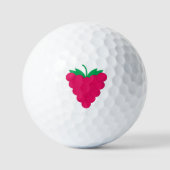 Balles De Golf Framboise Fruit Baie Rose (Recto)