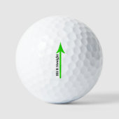 Balles De Golf Frappez-le droit Flèche verte (Recto)