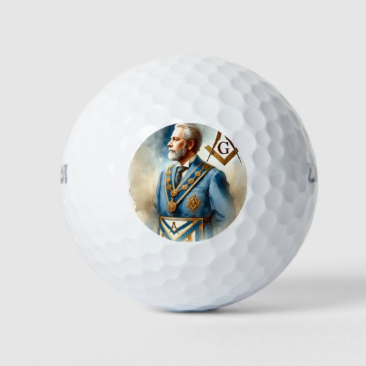 Balles De Golf Freemason Carré et Compass Mason Mason Master (Devant)