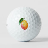 Balles De Golf Fruit de mangue jaune rose (Recto)