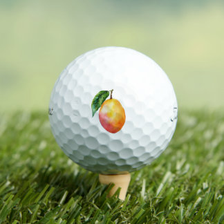 Balles De Golf Fruit de mangue jaune rose