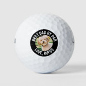 Balles De Golf Fun Best Papa By Par Dog Photo (Devant)